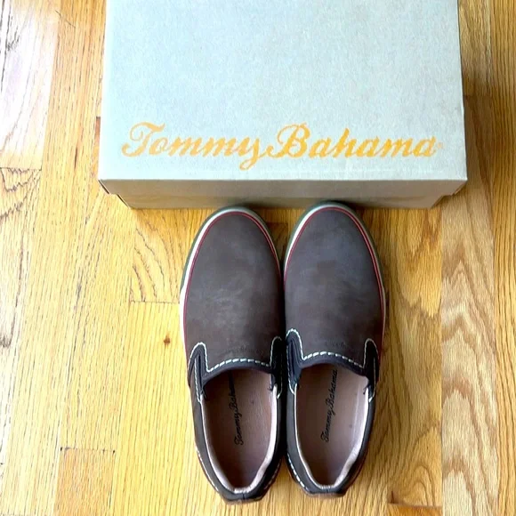Tommy Bahama | Shoes | Tommy Bahama Leather Brown Slip On 